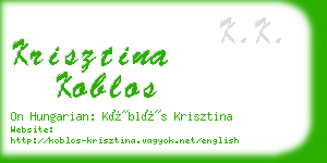 krisztina koblos business card